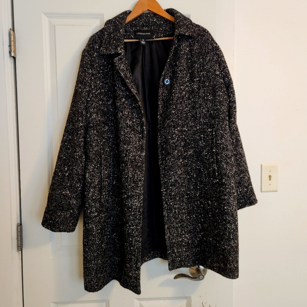 London Fog Black Blazer Tailored Suit Jacket